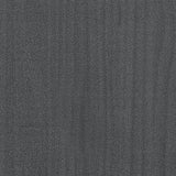 Bokhylle 4 nivåer grå 60x30x140 cm heltre furu