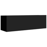 TV-benk 4 stk svart 100x30x30 cm sponplate