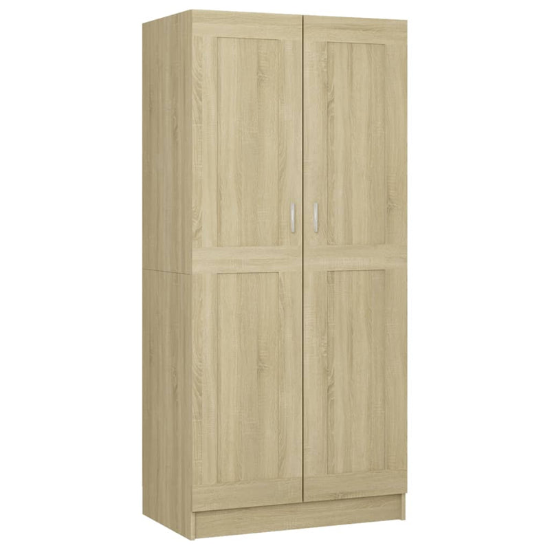 Garderobe sonoma eik 82,5x51,5x180 cm sponplate