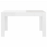 Spisebord høyglans hvit 140x74,5x76 cm sponplate