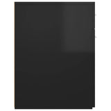 Apotekskap høyglans svart 20x45,5x60 cm sponplater
