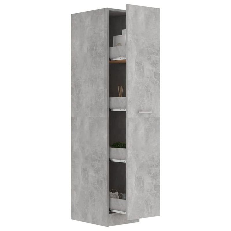 Apotekskap betonggrå 30x42,5x150 cm sponplater