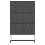 Highboard antrasitt 80x35x135 cm stål