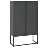 Highboard antrasitt 80x35x135 cm stål