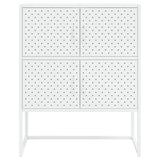 Highboard hvit 80x35x100 cm stål