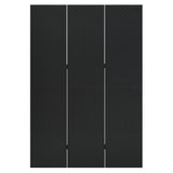 Romdeler 3 paneler svart 120x180 cm stål