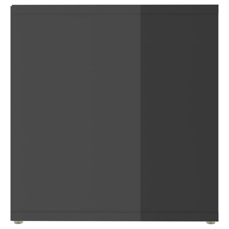 TV-benker 2 stk høyglans grå 72x35x36,5 cm sponplate