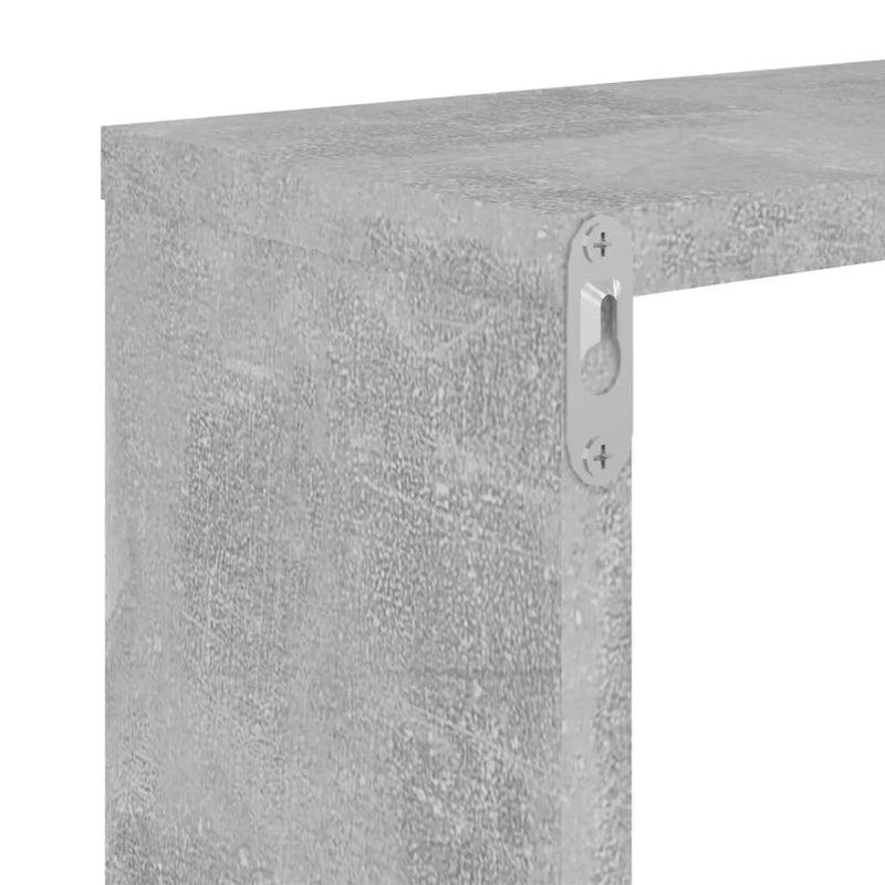 Vegghyller 2 stk betonggrå 100x15x20 cm sponplate