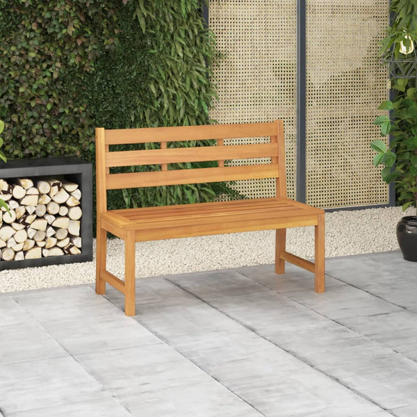 Hagebenk 114 cm heltre teak