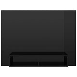 Veggmontert TV-benk høyglans svart 120x23,5x90 cm sponplate