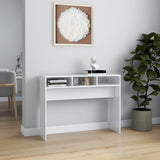 Konsollbord høyglans hvit 105x30x80 cm sponplate