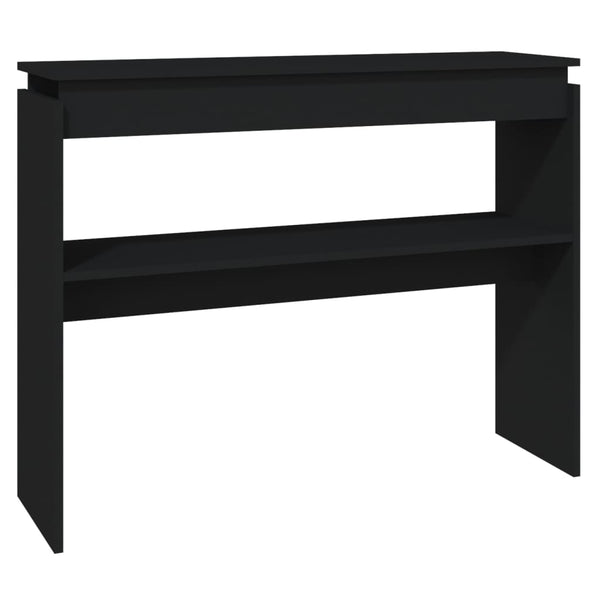 Konsollbord svart 102x30x80 cm sponplate