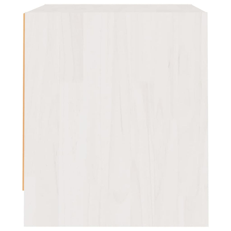 Nattbord hvit 40x30,5x35,5 cm heltre furu