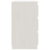 Nattbord hvit 60x36x64 cm heltre furu