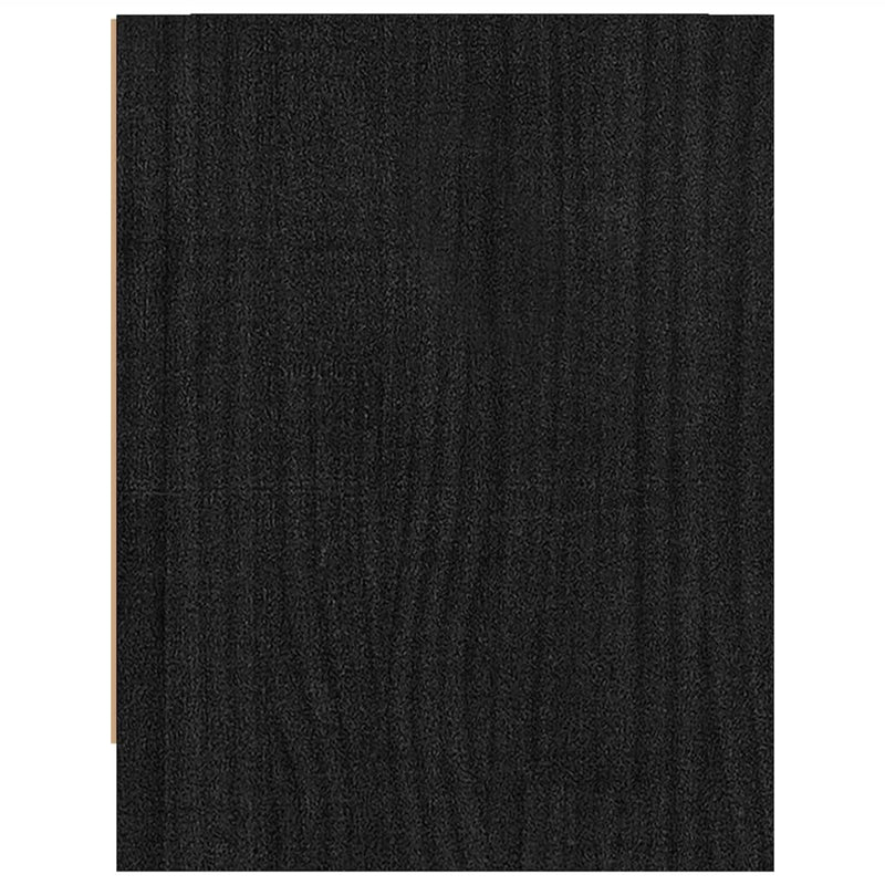 Nattbord 2 stk svart 40x30,5x40 cm heltre furu