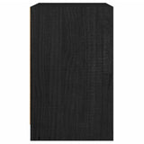 Nattbord 40x31x50 cm heltre furu svart