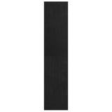 Bokhylle/romdeler svart 40x30x135,5 cm furu
