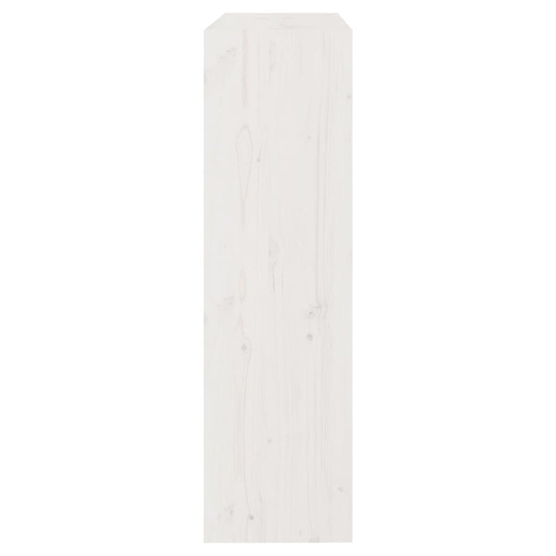 Bokhylle/romdeler hvit 80x30x103,5 cm heltre furu