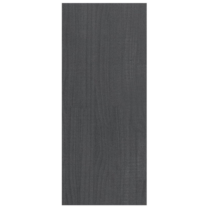 Bokhylle/romdeler grå 100x30x71,5 cm furu
