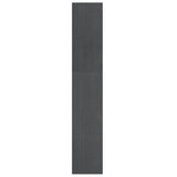 Bokhylle/romdeler grå 100x30x167,5 cm heltre furu