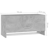 Garderobe betonggrå 70x32,5x35 cm sponplate
