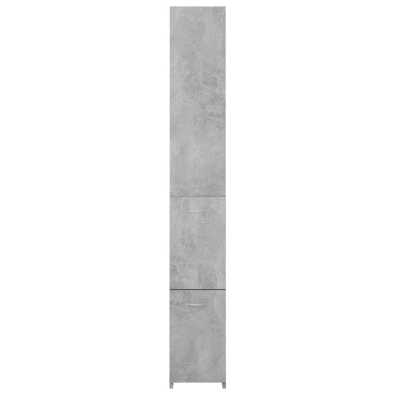 Baderomsskap betonggrå 25x25x170 cm sponplate