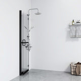 Sammenleggbar dusjvegg med gjennomsiktig ESG-glass 80x190 cm