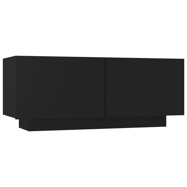 Nattbord svart 100x35x40 cm sponplate
