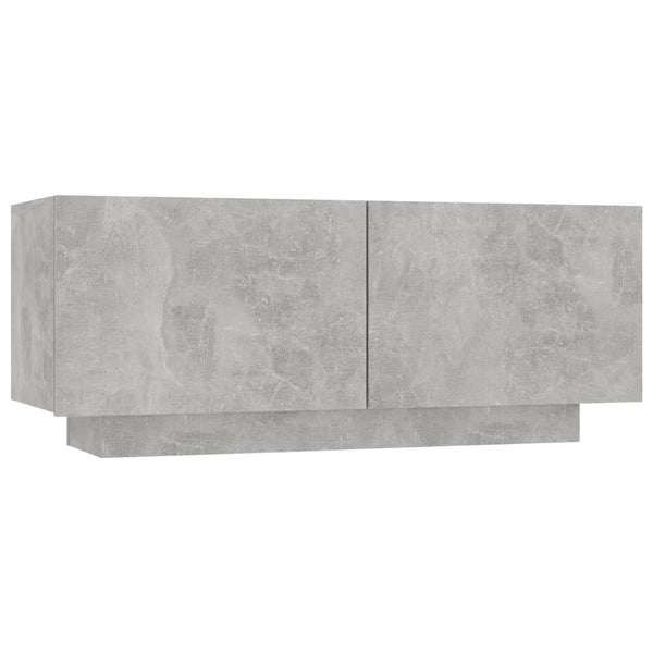 Nattbord betonggrå 100x35x40 cm sponplate