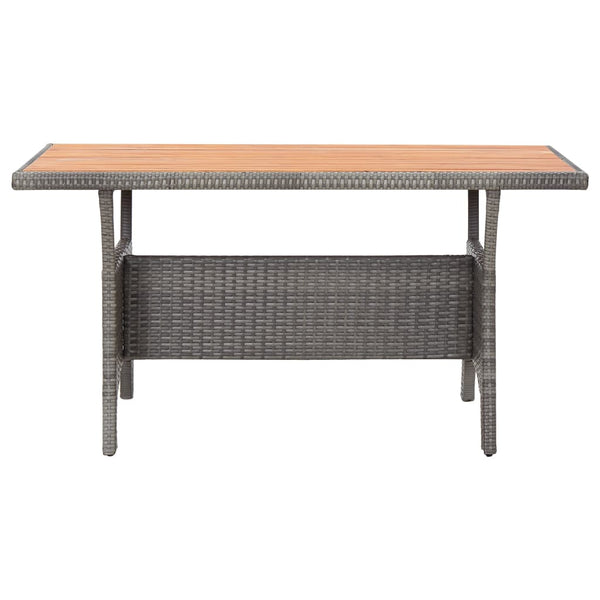 Hagebord grå 120x70x66 cm heltre akasie