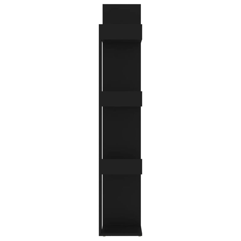 Bokhylle svart 86x25,5x140 cm sponplate