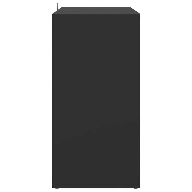 Skoskap svart 60x35x70 cm sponplate