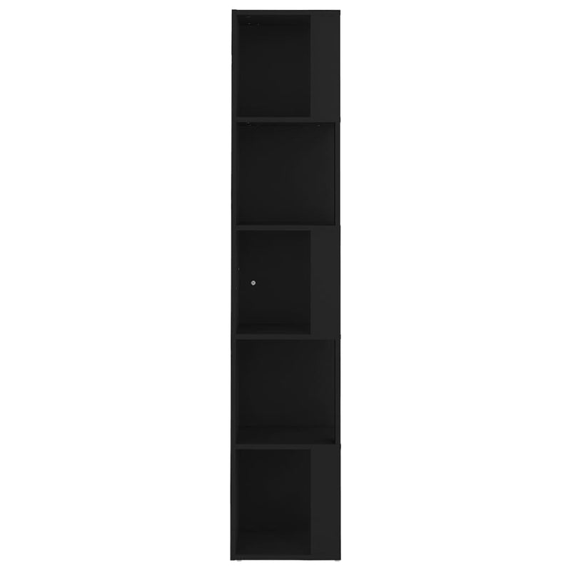 Hengende hjørneskap svart 33x33x164,5 cm sponplate