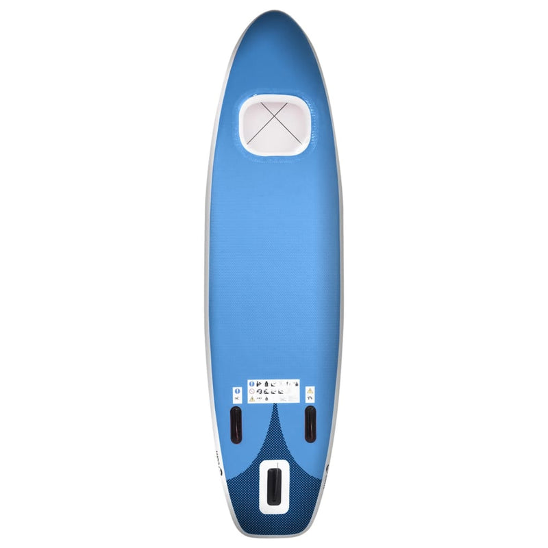 vidaXL Oppblåsbart padlebrettsett havblå 360x81x10 cm