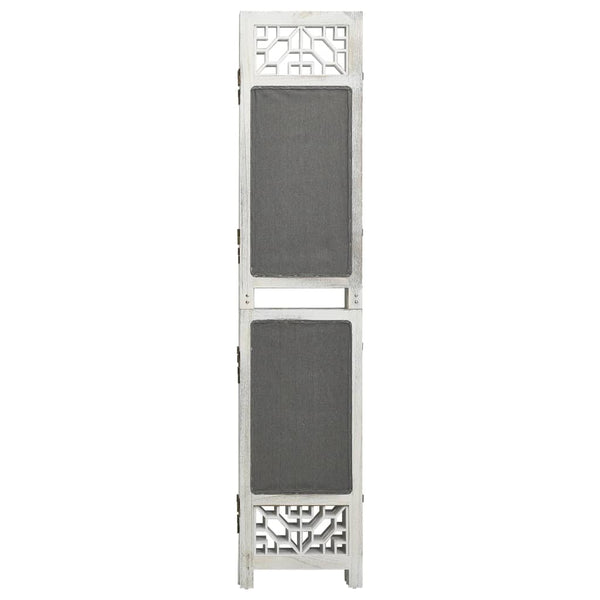 Romdeler 3 paneler grå 105x165 cm stoff