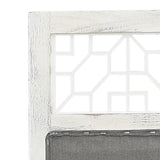Romdeler 3 paneler grå 105x165 cm stoff