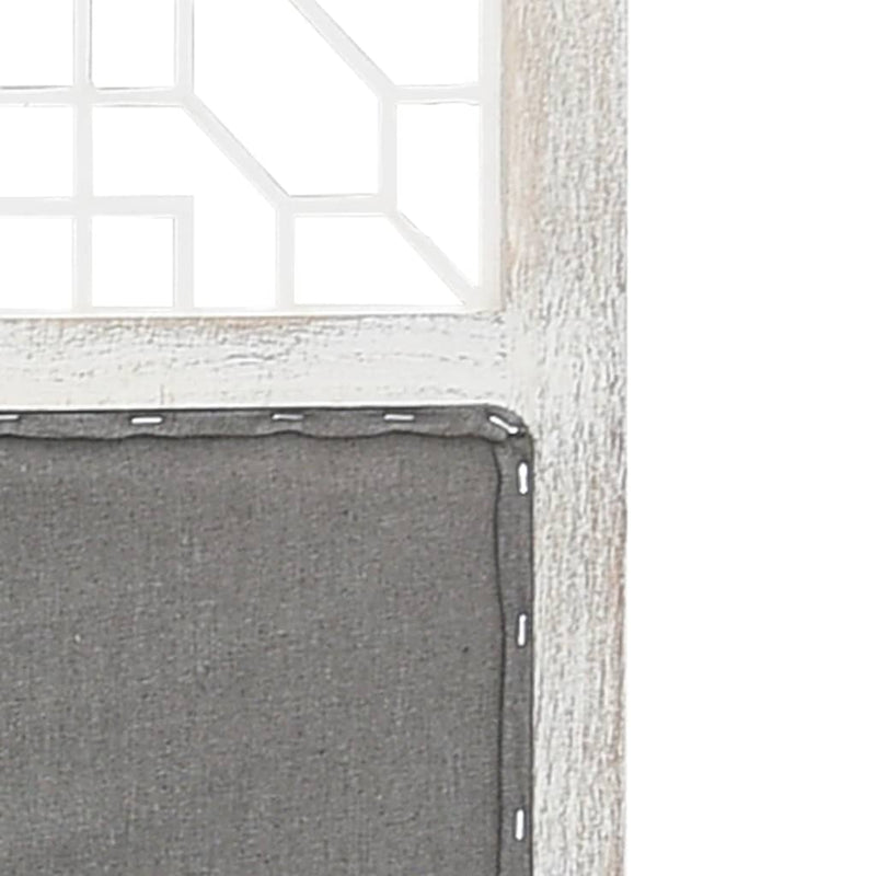 Romdeler 6 paneler grå 210x165 cm stoff