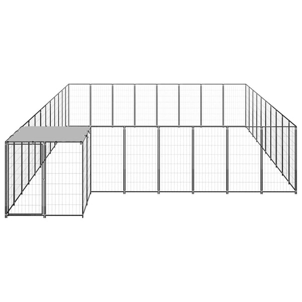 Hundegård svart 25,41 m² stål