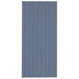 Takplater 36 stk grå 100x45 cm galvanisert stål
