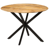 Spisebord Ø110x78 cm heltre mango og stål