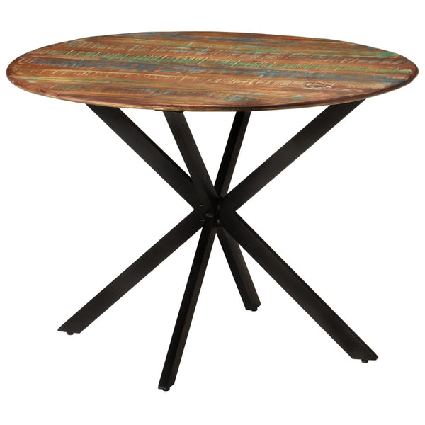 Spisebord Ø110x78 cm gjenvunnet heltre og stål