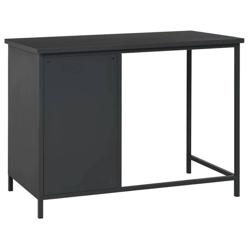 Industrielt skrivebord med skuffer antrasitt 105x52x75 cm stål