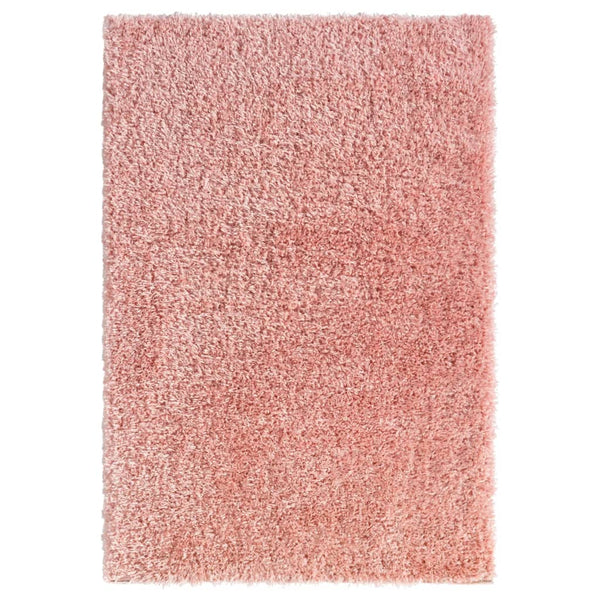 Flossteppe med høy luv rosa 160x230 cm 50 mm