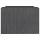 Salongbord 75x50x33,5 cm heltre furu grå
