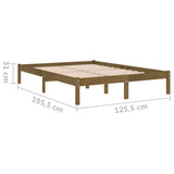 Sengeramme honningbrun heltre 120x190 cm 4FT Small Double