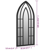 Hagespeil svart 100x45 cm for utendørs bruk jern
