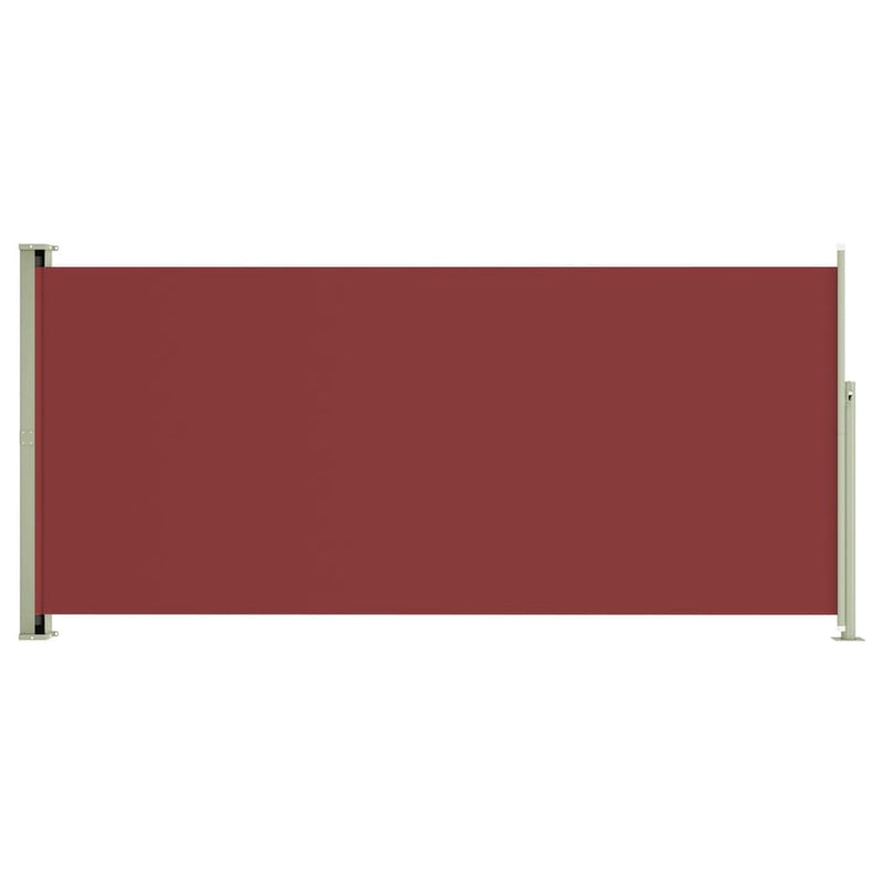 Uttrekkbar sidemarkise 140x300 cm rød