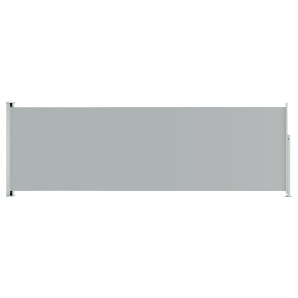 Uttrekkbar sidemarkise 200x600 cm grå