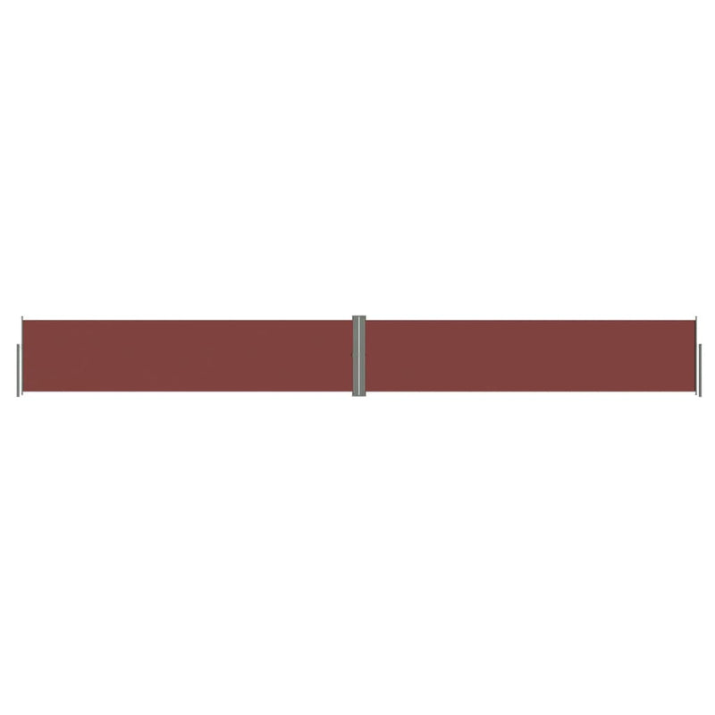 Uttrekkbar sidemarkise 117x1000 cm brun