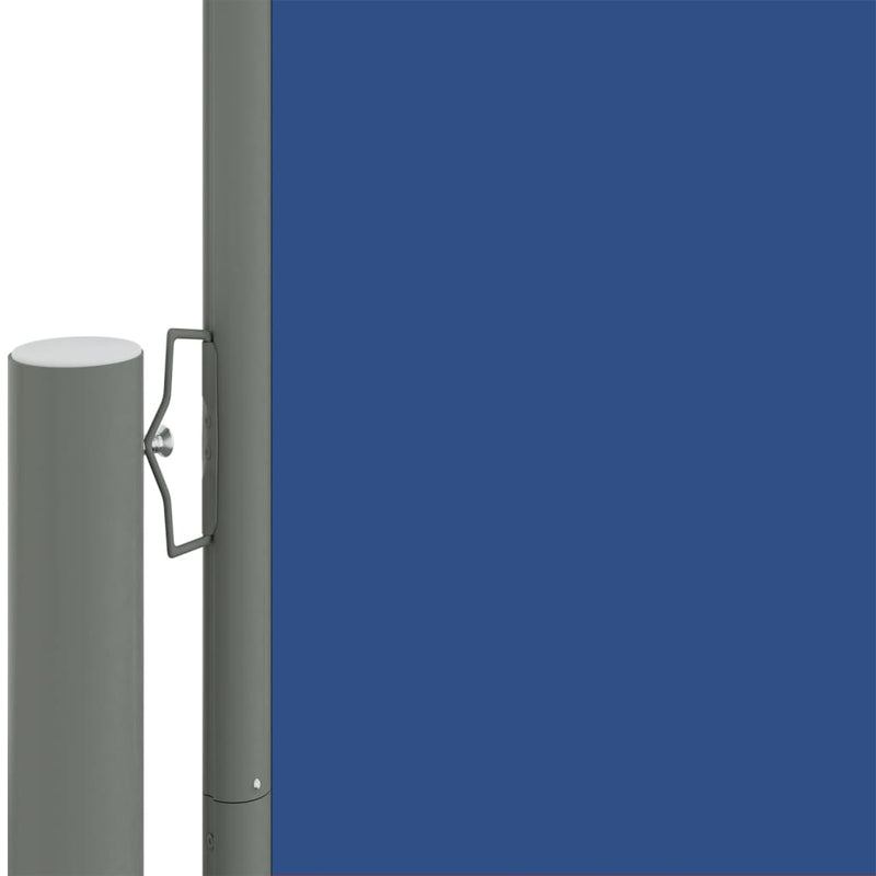 Uttrekkbar sidemarkise 117x1000 cm blå